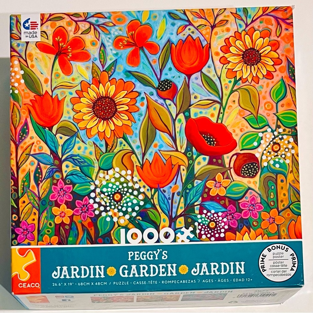 Ceaco Peggy's Garden 1000-Piece Puzzle - Colorful Floral Design